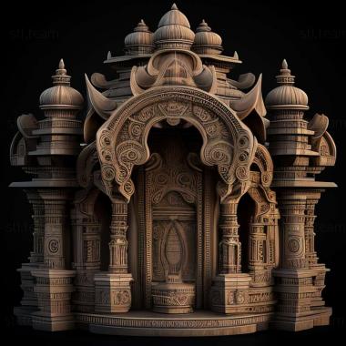 3D model Mandir (STL)